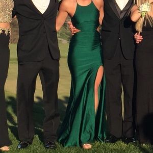 forest green prom dress